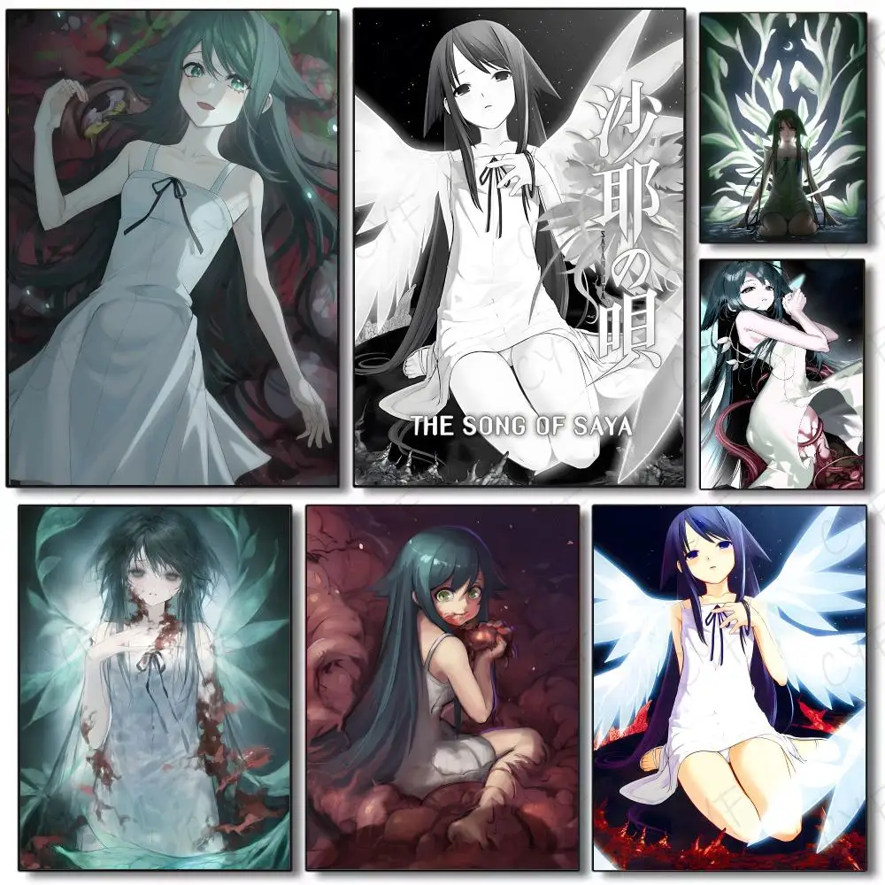 visualnovel horror S-Saya no Uta Poster Painting Wall Art Mural for Living Room Home Decor and Gifts
