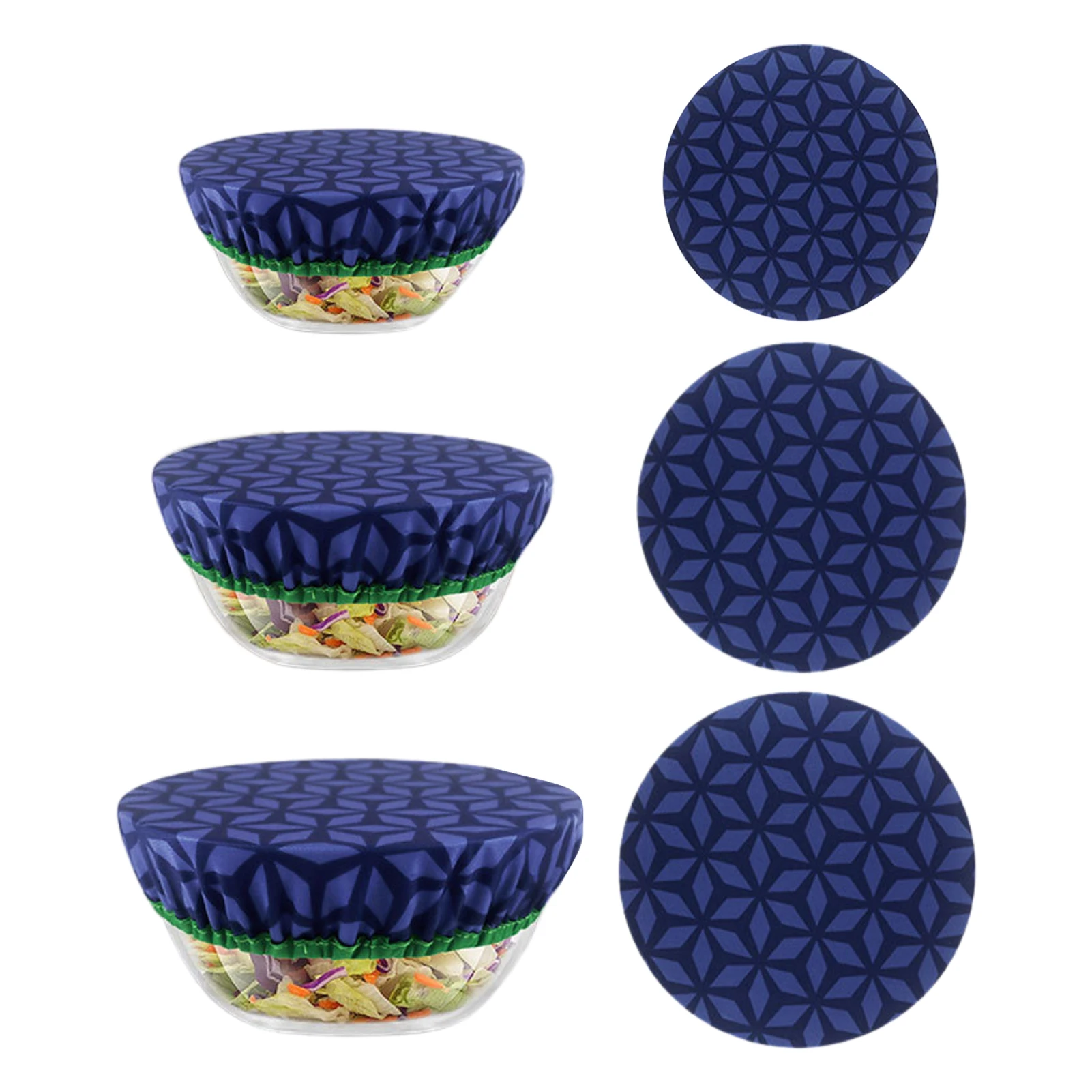 

Bowl Covers Set Elastic Food Storage Covers 3 Reusable Fabric Bowl Lids For Food Storage Container Durable Kitchen Supplies