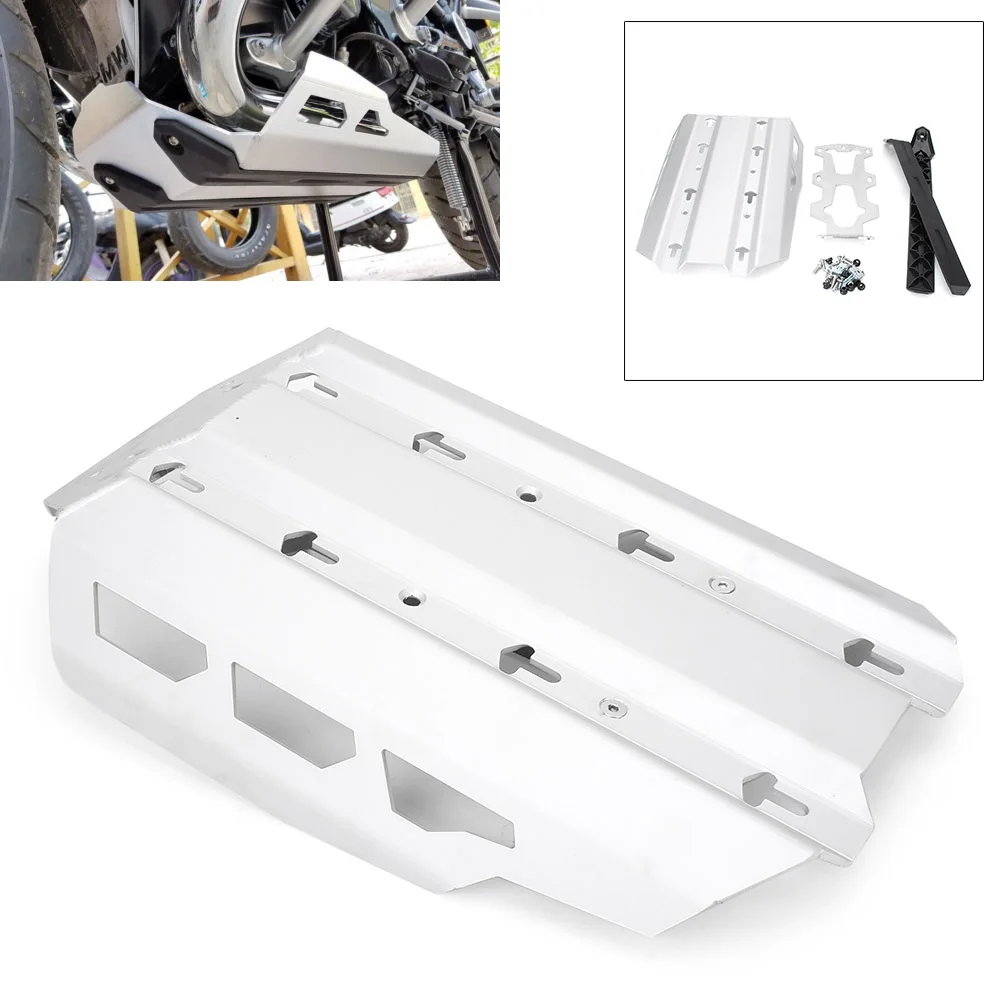 

Motorcycle Engine Guard Long Skid Plate Protection Cover Silver Aluminum For BMW R1200GS ADV 2014 2015 2016 2017