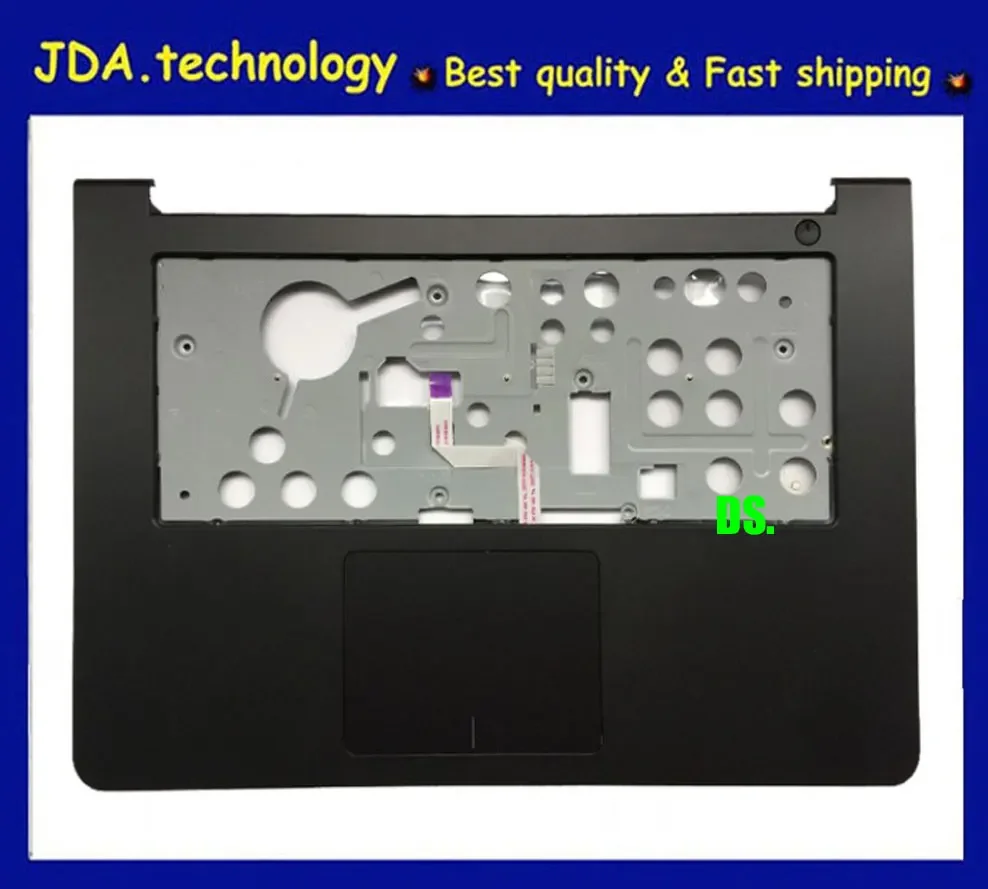 Imagem -02 - Palmrest Tampa Superior Base Case Moldura Preta Inferior Dell Inspiron 14 5000 5447 5445 5448 5457 5442 5443 P49g Novo