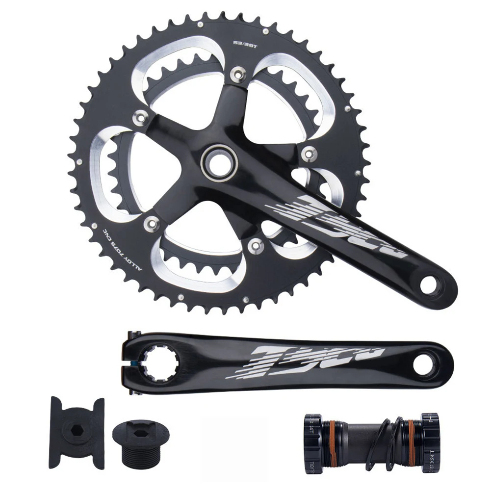 

Aluminum Road Bike Crankset 170mm Features 53T/39T Double Chainrings and 130BCD for Enhanced Cycling Experience
