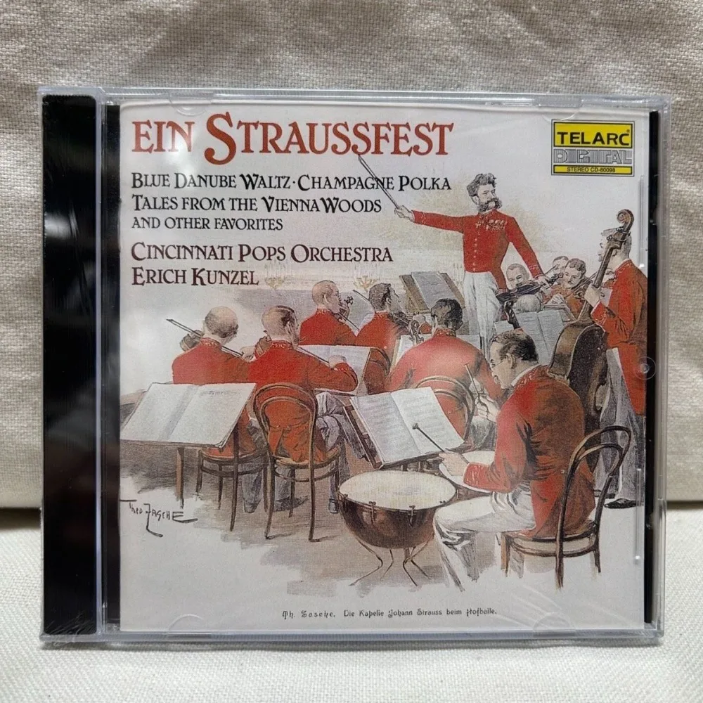 

TELARC Ein Straussfest Boom Symphony Red Shirt Vol 1 Strauss Waltz Audiophile Orchestral Music CD