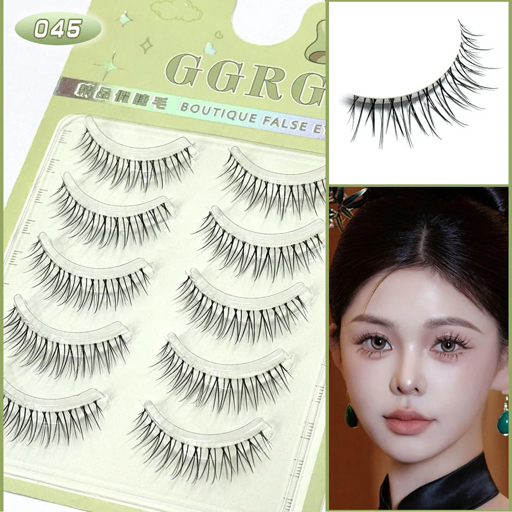 5-pair Manga Eye A Shaped False Eyelashes Wet Lashes Thick Manhua Spiked Eyelashes Naturally Soft Douyin Makeup Lash Extension