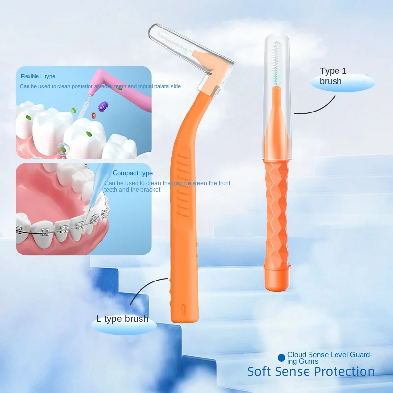 8 Stuks I + L-Type Push Pull Interdentale Borstel 0.4-1.5Mm Reiniging Tussen Tanden Mondverzorging Orthodontische Tand Floss