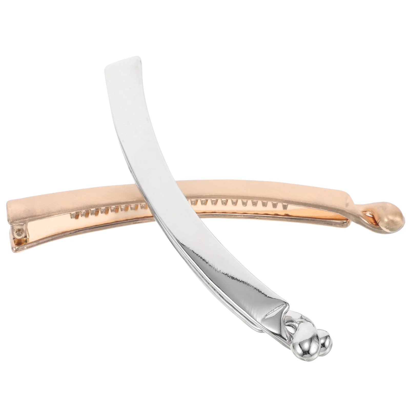 

2Pcs French Style Banana Hair Clips Metal Texture Ponytail Holder for Thick Fine Curly Hair Stylish Barrette Clip