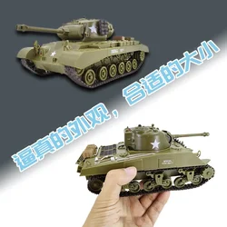 Henglong 1/30 czołgi Rc, Sherman kontra Pershing czołgi bojowe na podczerwień 2.4ghz Rc walczący Panzer pilot do nas Model Tank prezent