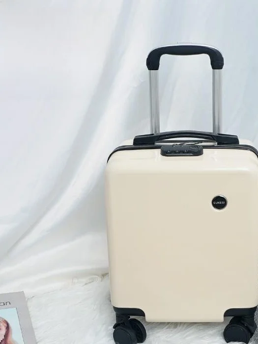 小型4インチチェックポイントフリー航空旅行用子供スーツケース女の子用プルマンバッグおしゃれな不織布裏地ジッパー開閉ユニセックス