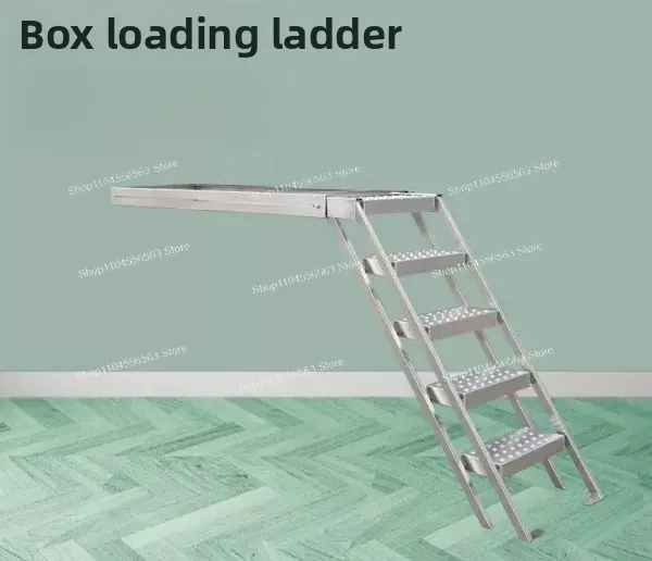 Heavy-duty stainless steel telescopic boarding step ladder