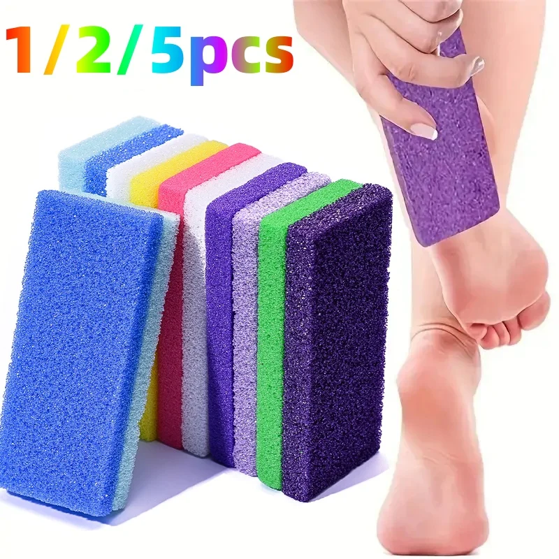 1/2/5pc Foot Float Pumice Stone Feet Scrubber Dead Skin Remover Disposable Foot Purple Pumice Sponge Callus Remove Pedicure Tool