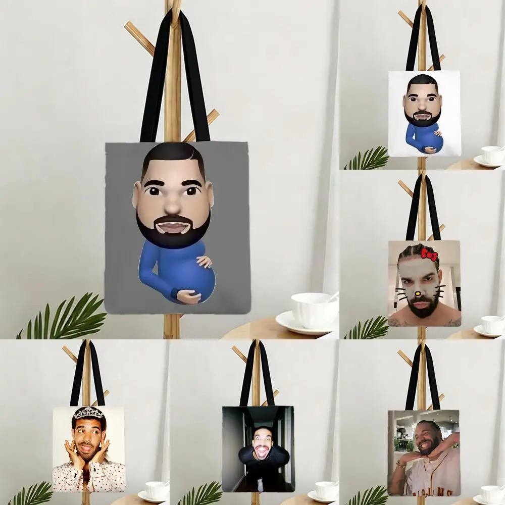 Celebrity Meme Drake Storage Bags Bags Series Print Bag Lightweight Shoulder Daily Shopping Bags