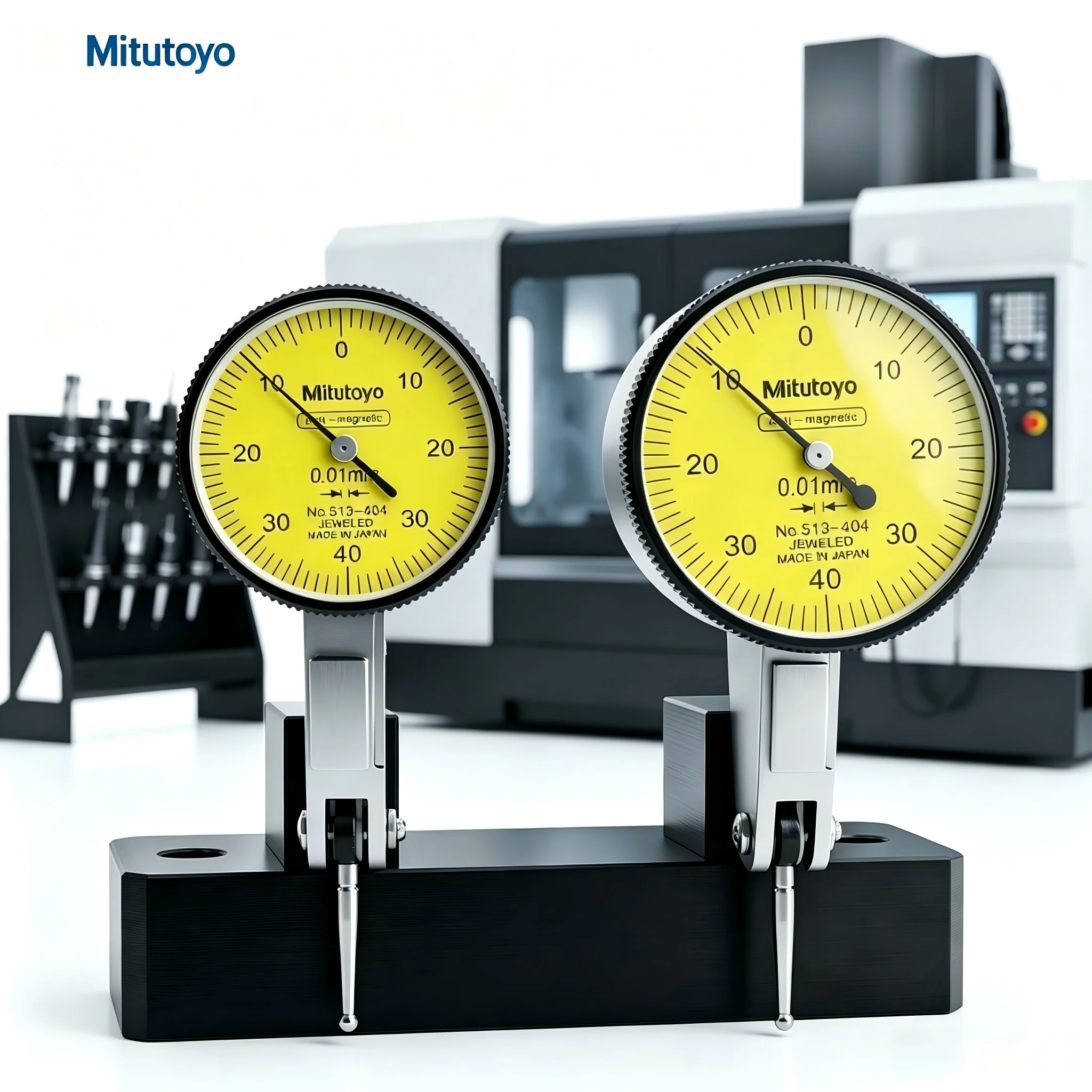 

Mitutoyo 513-404 Lever Dial Indicator 0.01mm Resolution 0-0.8mm Anti-Magnetic Dial Test Indicator for Precision Measurement