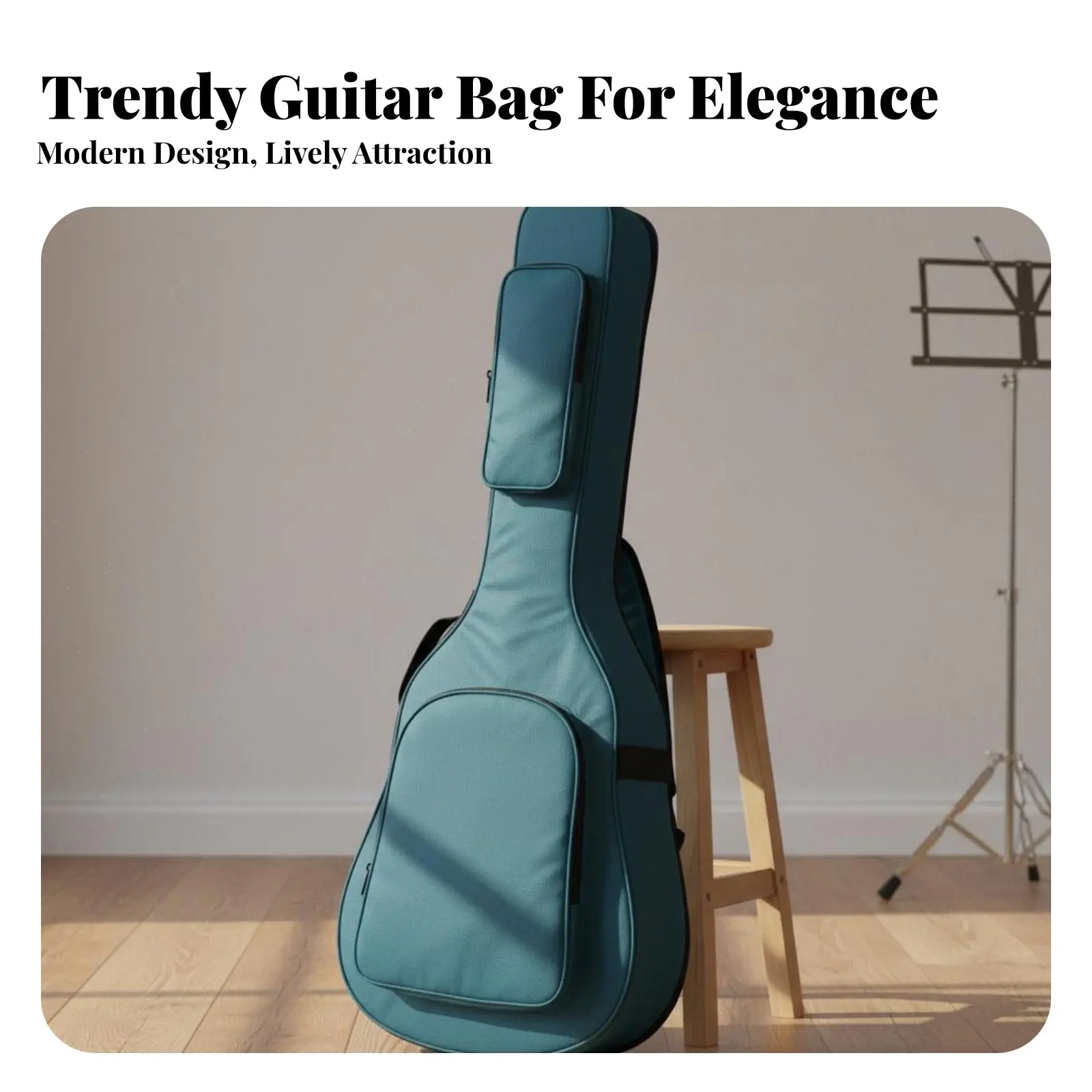 

Чехол для гитары 41 дюйм, с большими карманами для хранения, сумка-чехол для акустической гитары, аксессуар для музыкальных инструментов, утолщенная подкладка 12 мм для начинающих