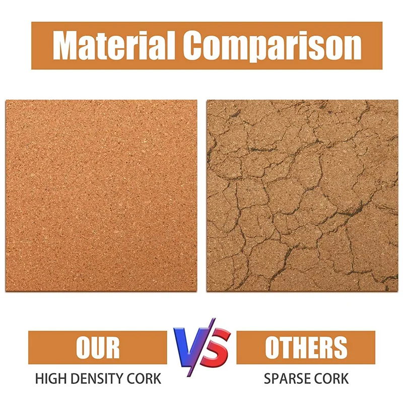 

A45I Adhesive Cork Board for Wall 12inX12in -1/4in Thick Square Bulletin Boards 9 Pack Cork Board Tiles with 50 PCS Push Pins