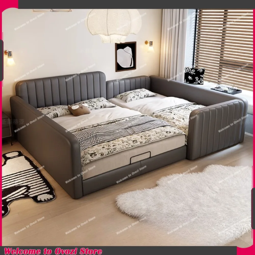 

Luxury Modern Multifunctional Beds Minimalist Storage Queen Headboards Bed Frame Sleeping Cama Matrimonial Home Furniture