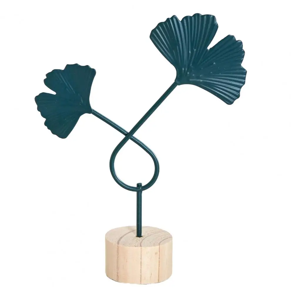 Rustic Chic Home Decoration Golden Ginkgo Leaf Statue Decorative Iron Sculpture Anti-rust Home Decor Accent for Room Wine