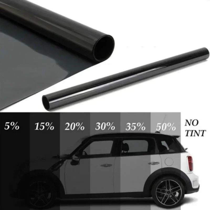 50cm X 6m 1/5/15/25/35/50 Percent VLT Window Tint Film Glass Sticker Sun Shade Film for Car UV Protector Foils Sticker Films