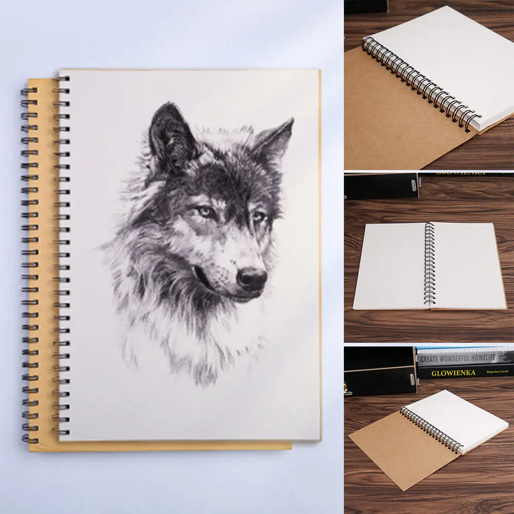 Notebook Planner for Drawing Painting Professional Cattle Card Sketch Paper Book School Supplies Stationery Sketch Book