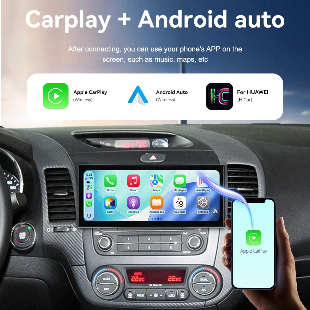 Accesorios para Automóviles, Radio para Kia K3 Rio 2012-2015, Android Auto, GPS, Navegación, Receptor Estéreo Multimedia, Unidad Principal, Mapas Sin Conexión