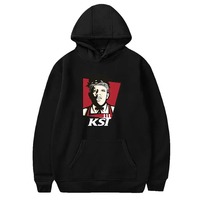 KSI Unisex Rapper Hoodie, Long Sleeve, Men, Women, Hooded Sweatshirt, Casual Style, Hip Hop, Fashion Clothes