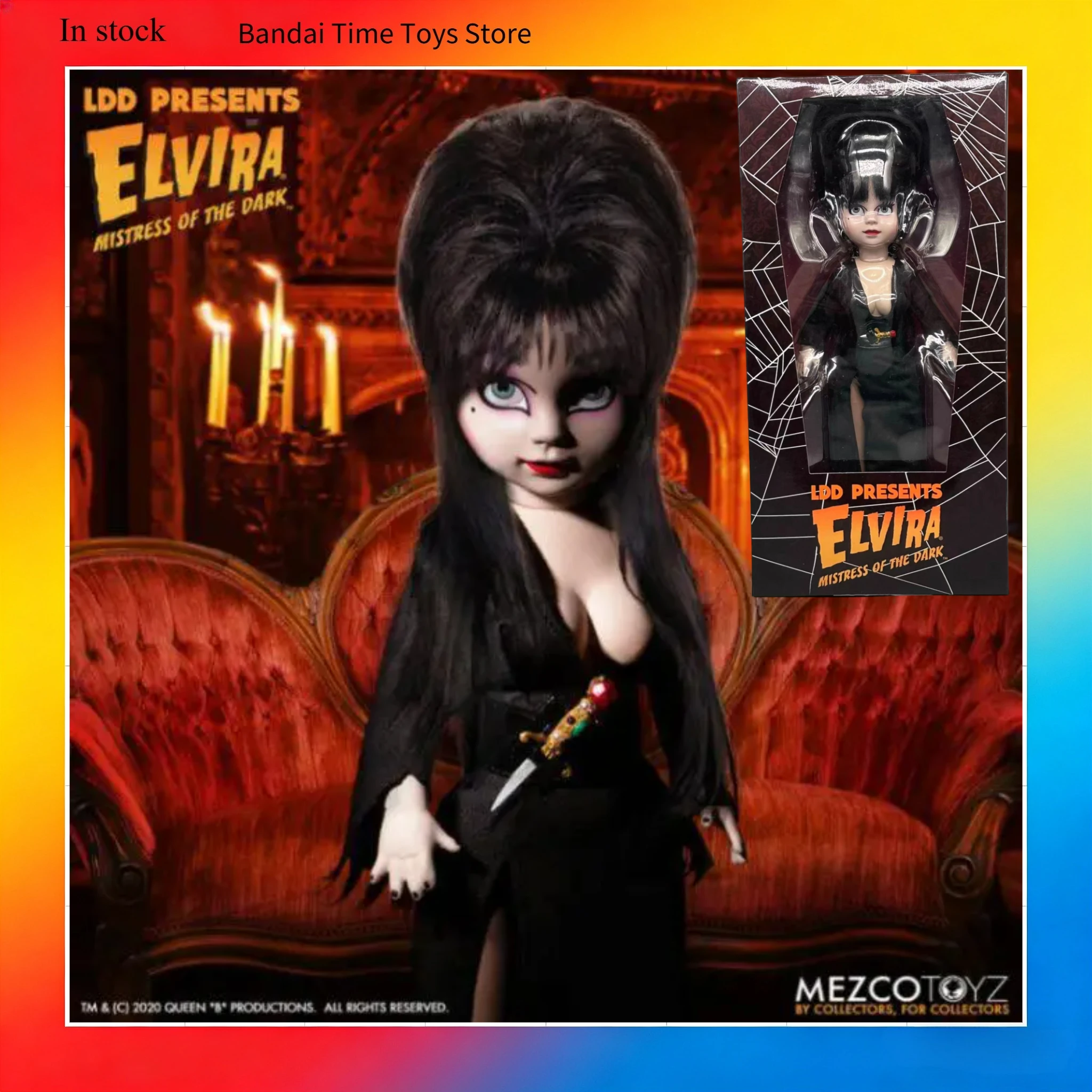 

【In Stock】MEZCO Ldd Presents Elvira 10Inch Anime Figure Model Collectible Action Toys Gifts Desktop Ornaments Decorations