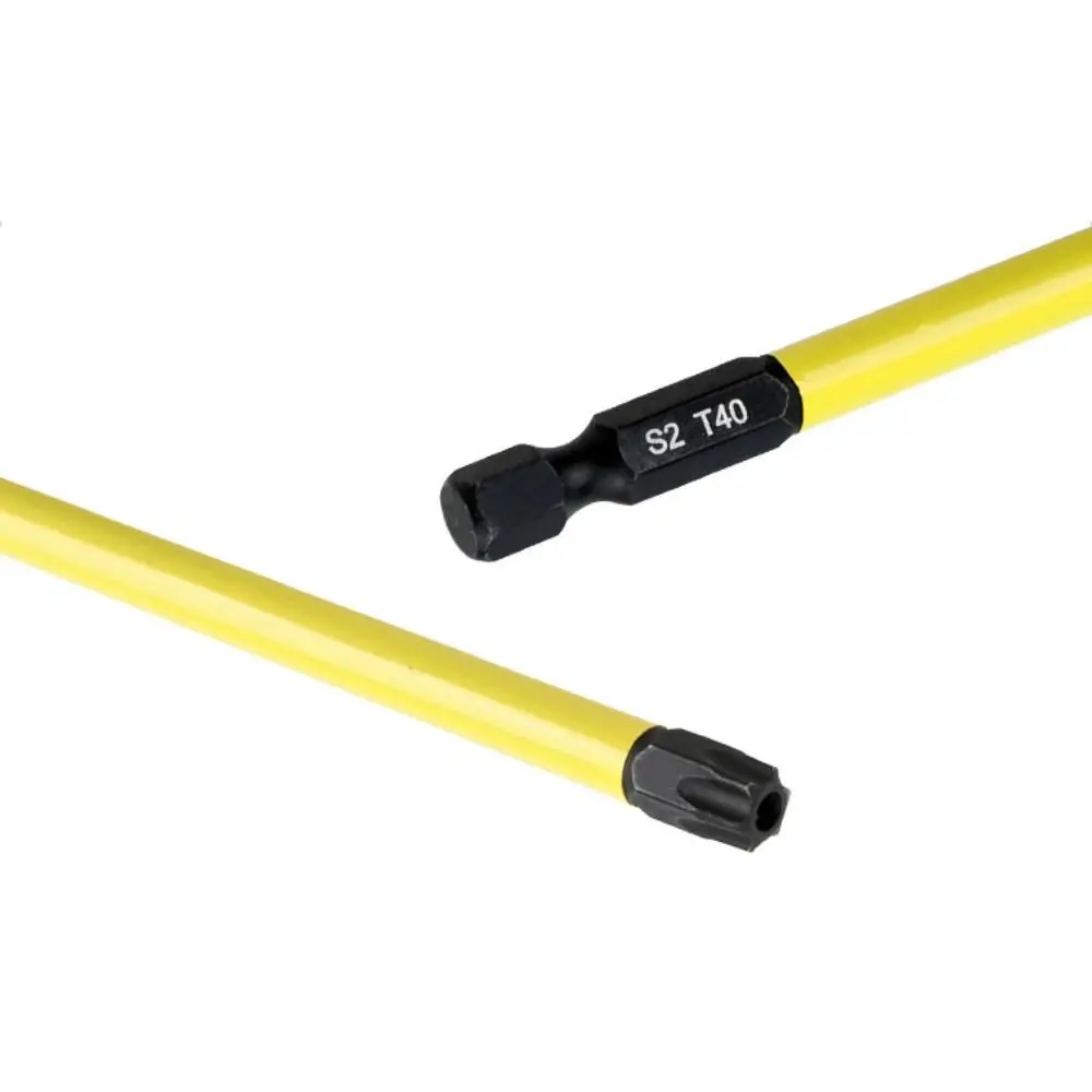 12pcs/set T7-T40 Six-Point Star Torx Bit 150mm High Hardness Impact Torx Bit Set Alloy Steel Magnetic Attraction Screwdriver Bit