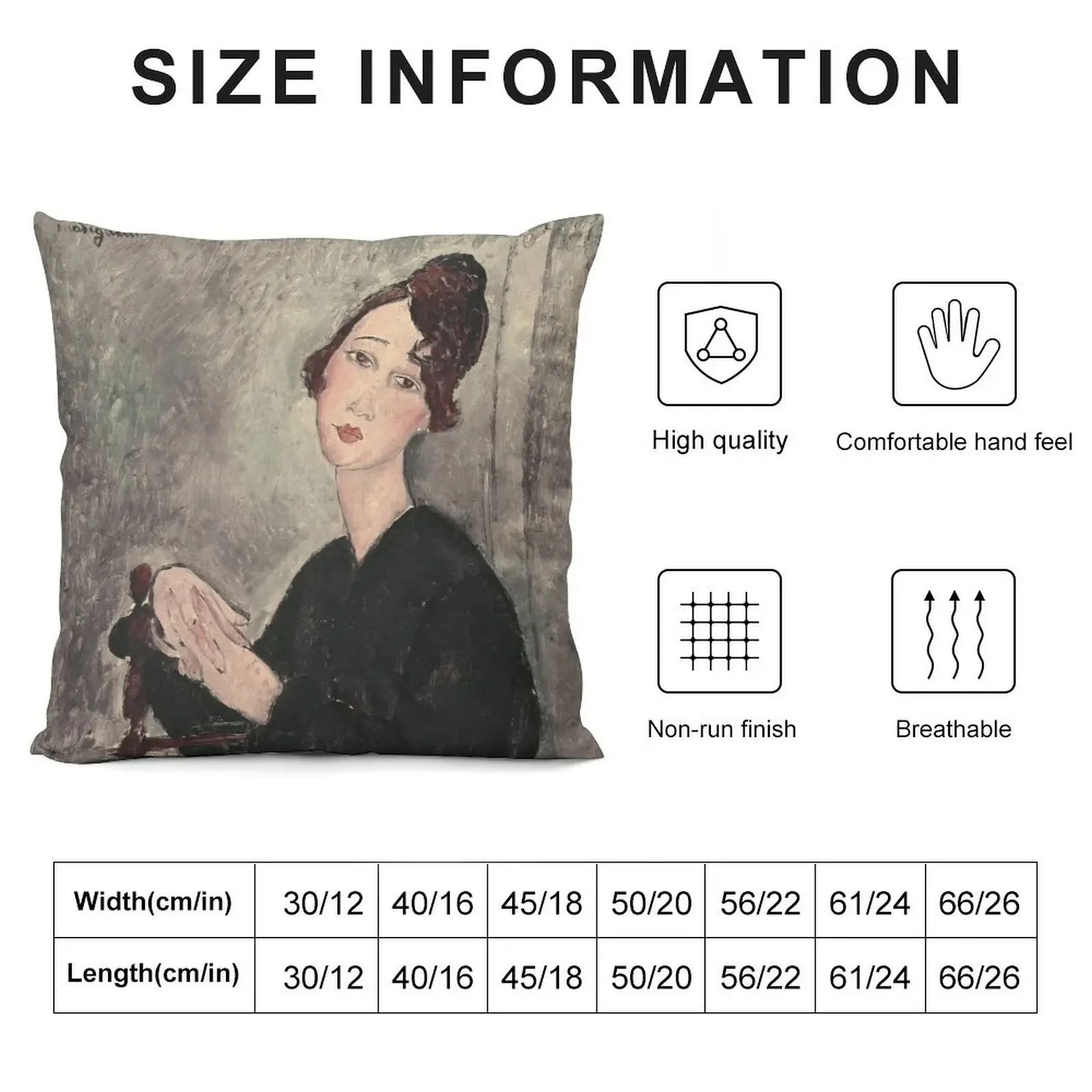 Portrait of Dedie Hayde by Amedeo Modigliani Throw Pillow Pillowcases Cushion Covers Sofa Plaid Sofa pillow