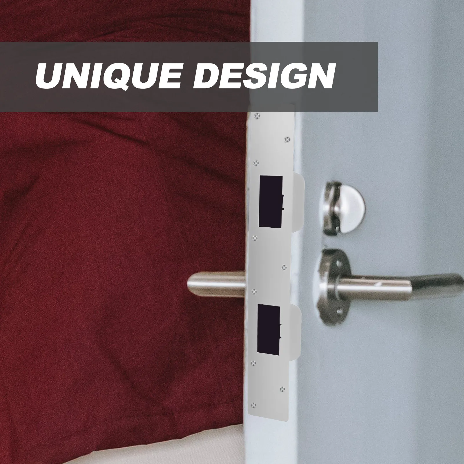 Heavy Duty Latch Reinforcement Security Strike For Exterior Interior Doors Durable Iron Security Protection Kit Door