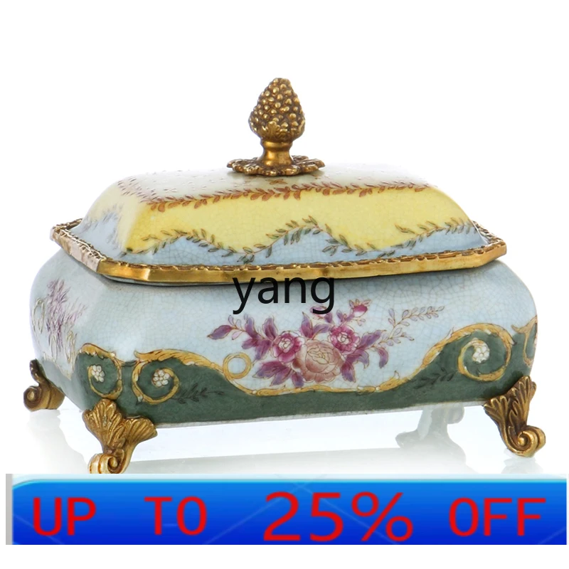 

lmm High-End Decorative Cover Box Storage Tank Living Room Coffee Table Home Decorations and Accessories