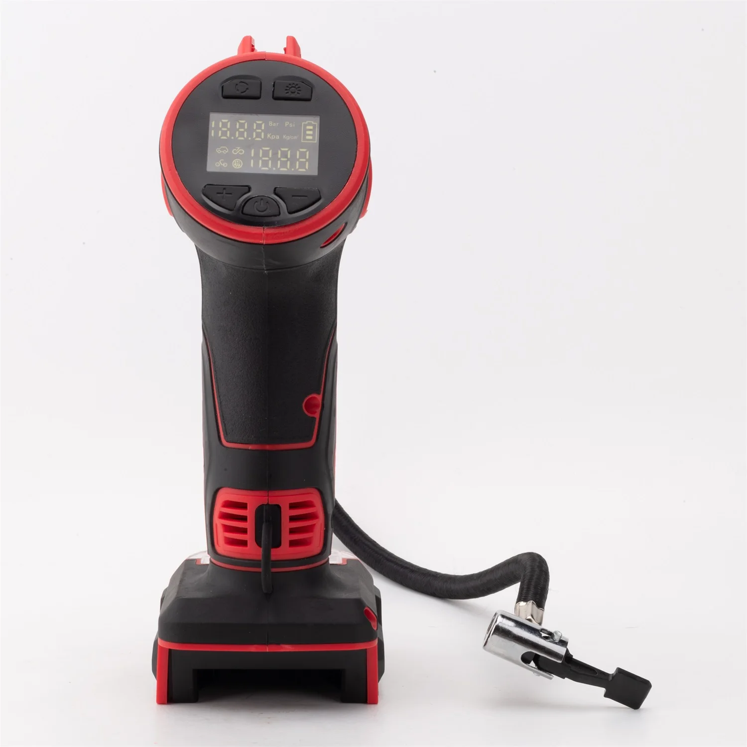 Cordless Tire Inflator Portable Air Compressor w/ Digital Pressure Gauge for Dewalt/Makita/Milwaukee/BOSCH 18 Lithium Battery - view 5