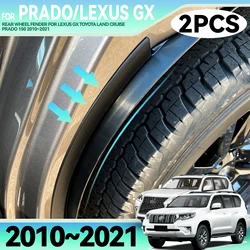 2Pcs/Set Rear Door Wheel Arch Protector Fender Flares Splash Guards Mud Flaps Body Kit For Toyota Land Cruiser Prado 150 / GX460