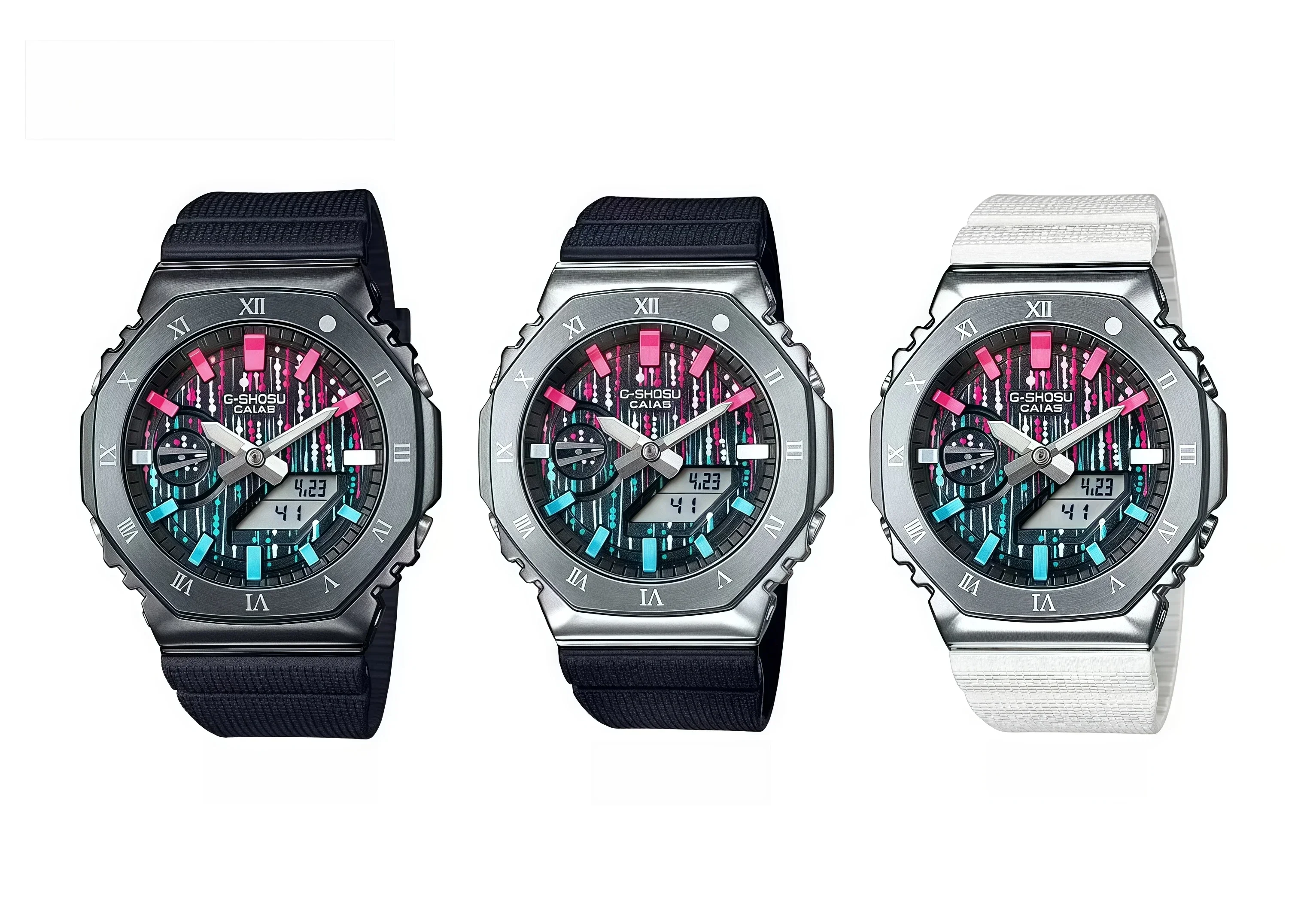 Reloj deportivo unisex de aleación con funcionalidad completa, hora mundial, pantalla LED grande, serie GM Oak