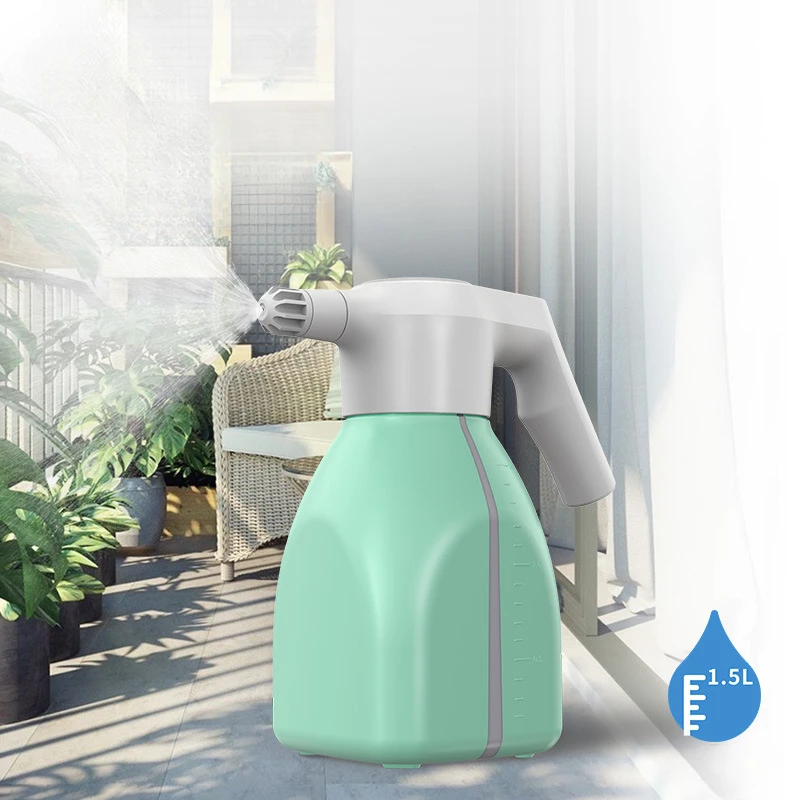 

USB Rechargeable 1.5-2L Electric Cordless Water Bottle Sprayer Durable Automatic Mister for Plants and Gardens