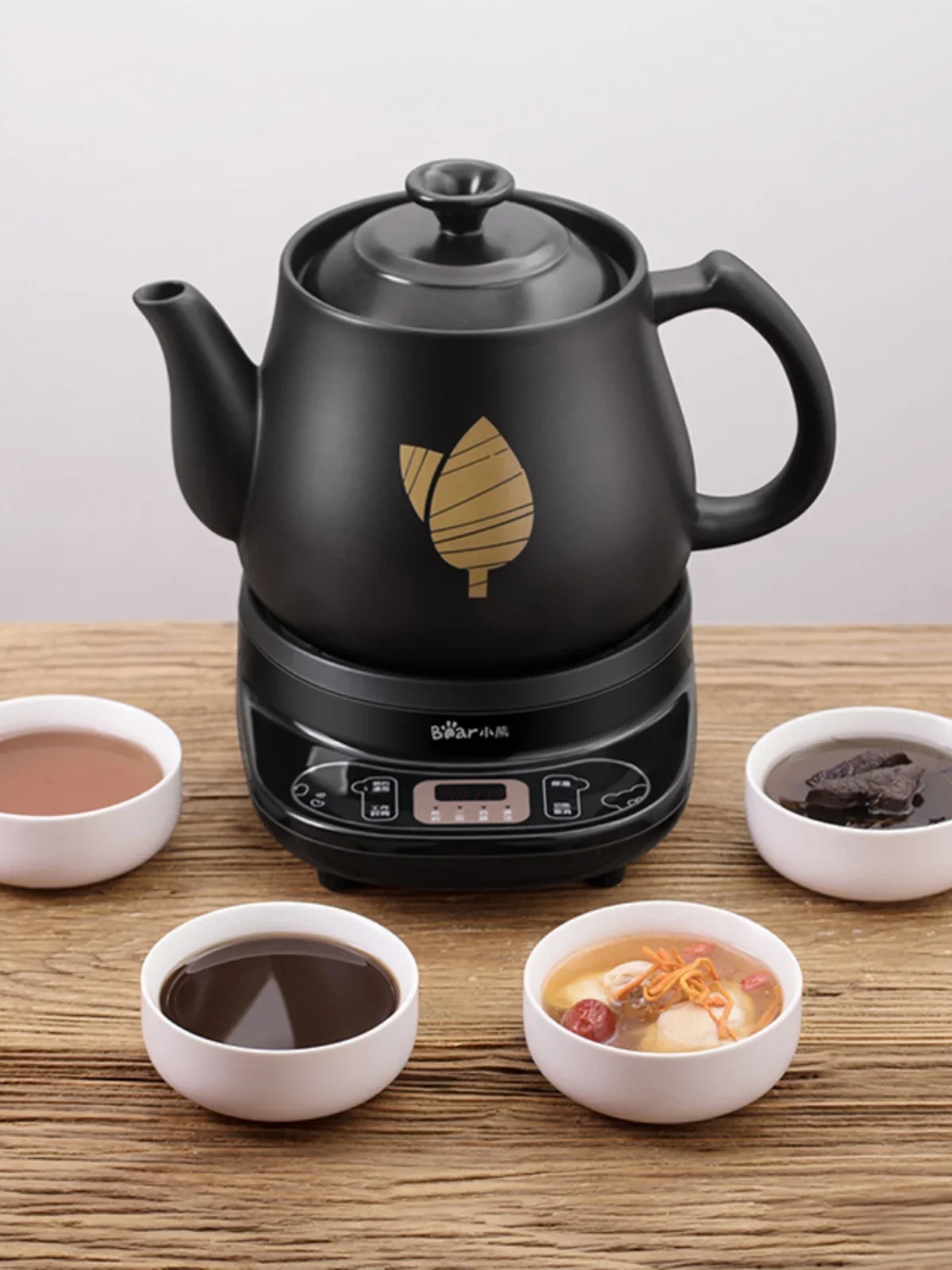 Padella elettrica automatica 220V per medicina cinese Orso Pentola per medicina a base di erbe Pentola per erbe in ceramica per uso domestico per la decotto