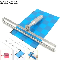 SAIDKOCC 240MM Wet Film Applicator Wire Bar Coater Printing Ink Paint Scraper Coating Rod Color Display Bar With Handle