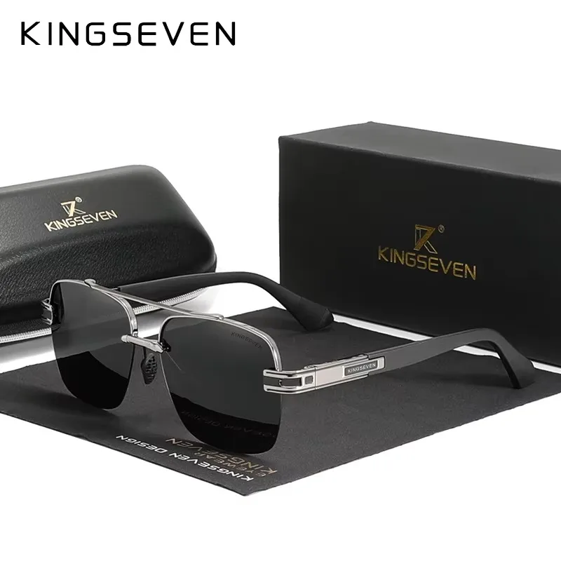 Kingseven 2024 Brand New Design okulary przeciwsłoneczne dla mężczyzn spolaryzowane gradientowe okulary przeciwsłoneczne damskie okulary kwadratowe