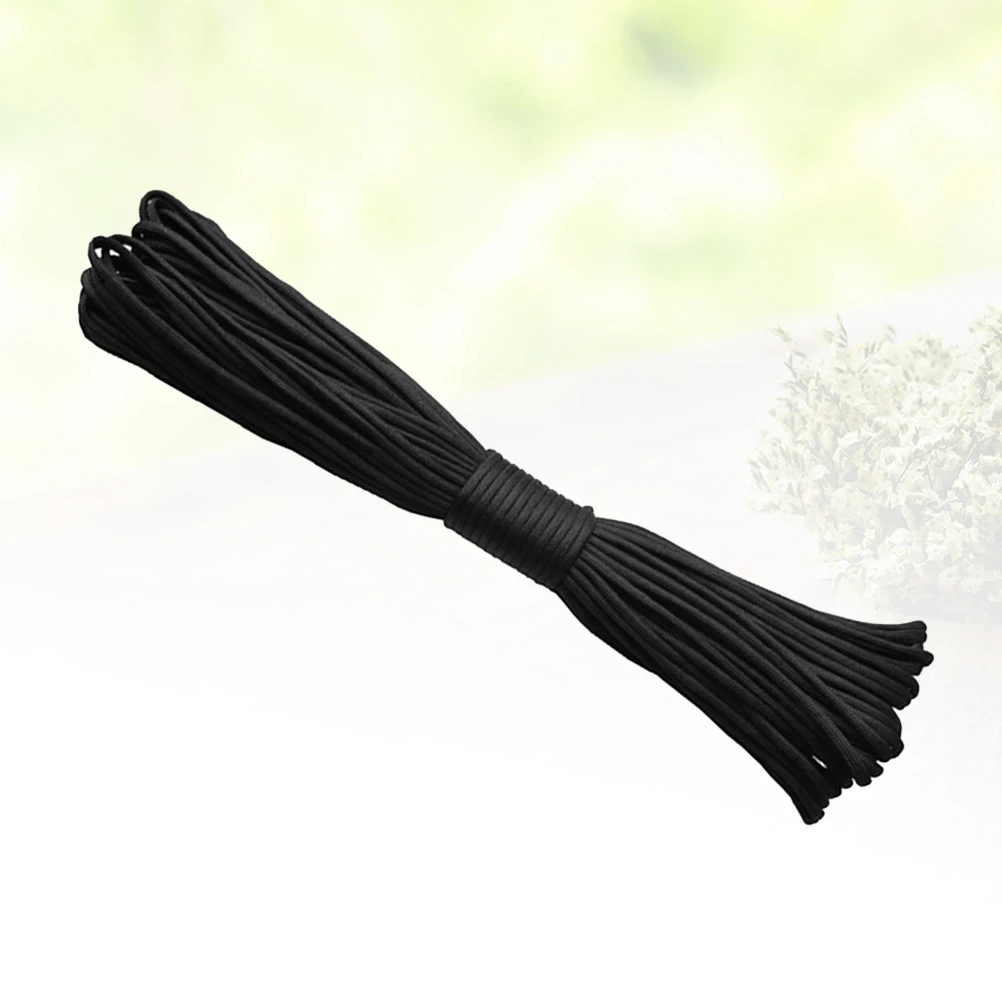 

30.5m 4mm Diameter Paracord Rope Bundles Lanyard Rope Paracord Black Camping Equipment Survival Kit Climbing emergency rope for