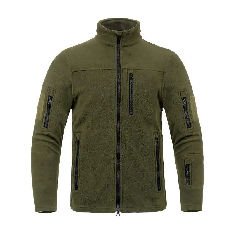 

Autumn And Winter Outdoor Sports Tactical Fleece Jacket Men's Warm Mountaineering Jacket Zipper Long Sleeved