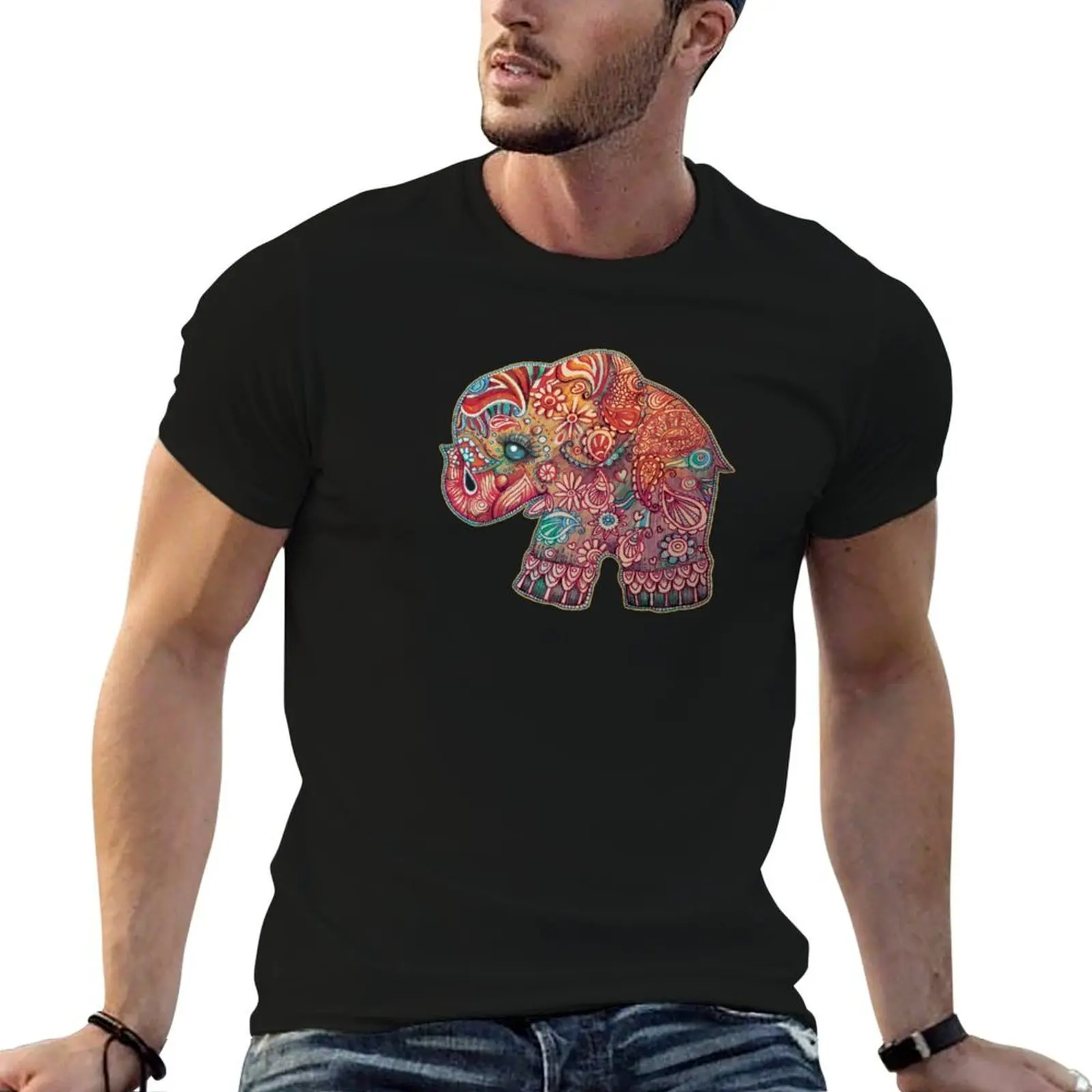 vintage elephant T-Shirt summer 2026 topping men t shirts