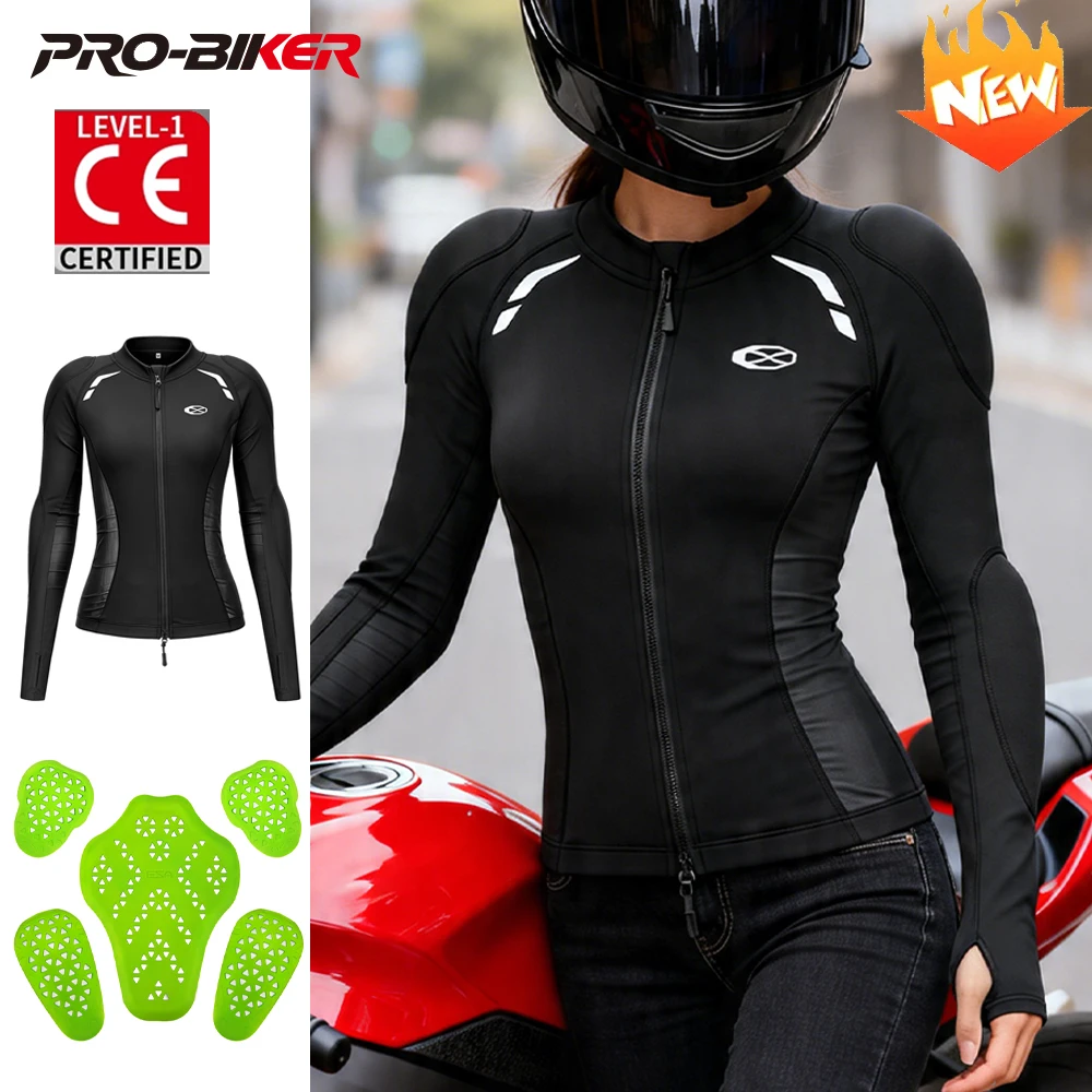 

Women Motorcycle Jacket Summer Motocross Clothing Breathable Racing Jacket Armor Reflective Women's Biker Coat with CE Approved