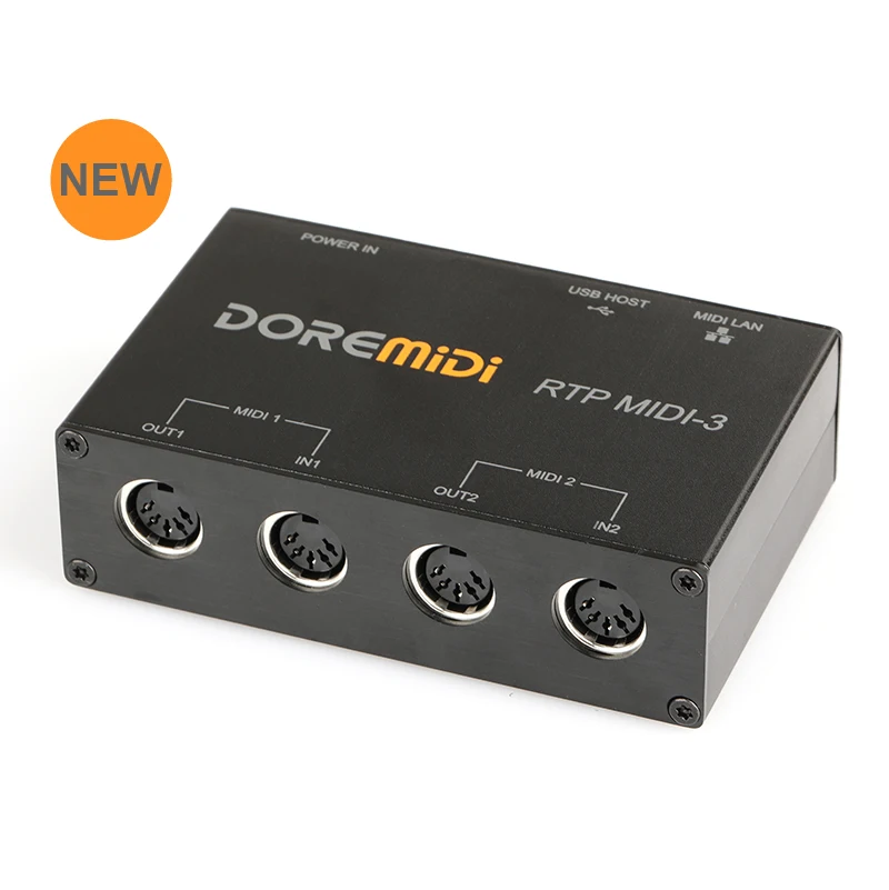DOREMiDi USB & MIDI Netzwerk Box Gateway für MIDI Geräte Standard Ethernet RTP-MIDI Interface