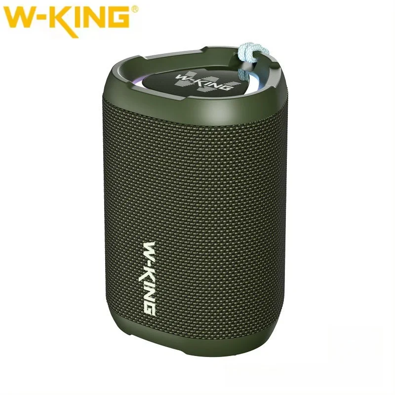 W-KING Speaker Bluetooth 5.3 Nirkabel Suara HiFi Kuat Bass Lampu RGB BT Kotak Musik Berkemah Luar Ruangan Portabel untuk Ponsel Pintar