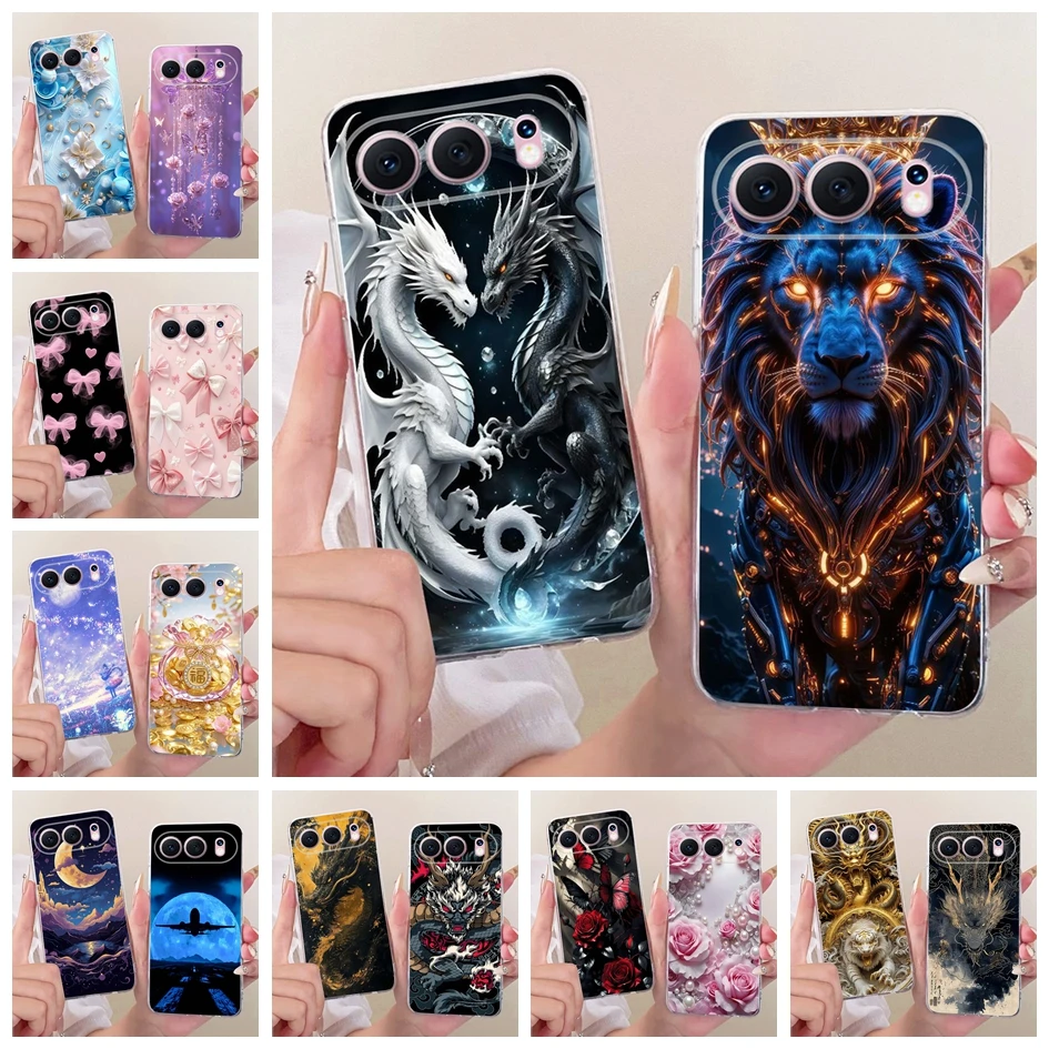 حافظة لهاتف Honor 500 حافظة Honor 500 Pro حافظة لهاتف Honor500 500Pro 5G من السيليكون الناعم على شكل أسد التنين الشهير