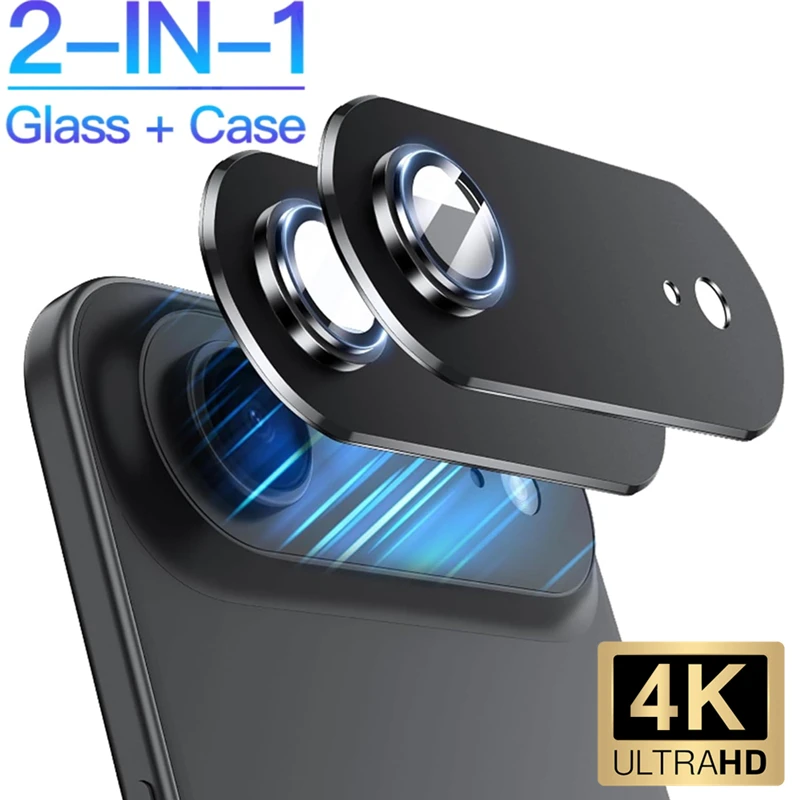 For iPhone 17 Air Pro Max Aluminum Alloy AR Tempered Glass Lens Cap Anti-scratch Metal Camera Protector Cover for iPhone17 17PM