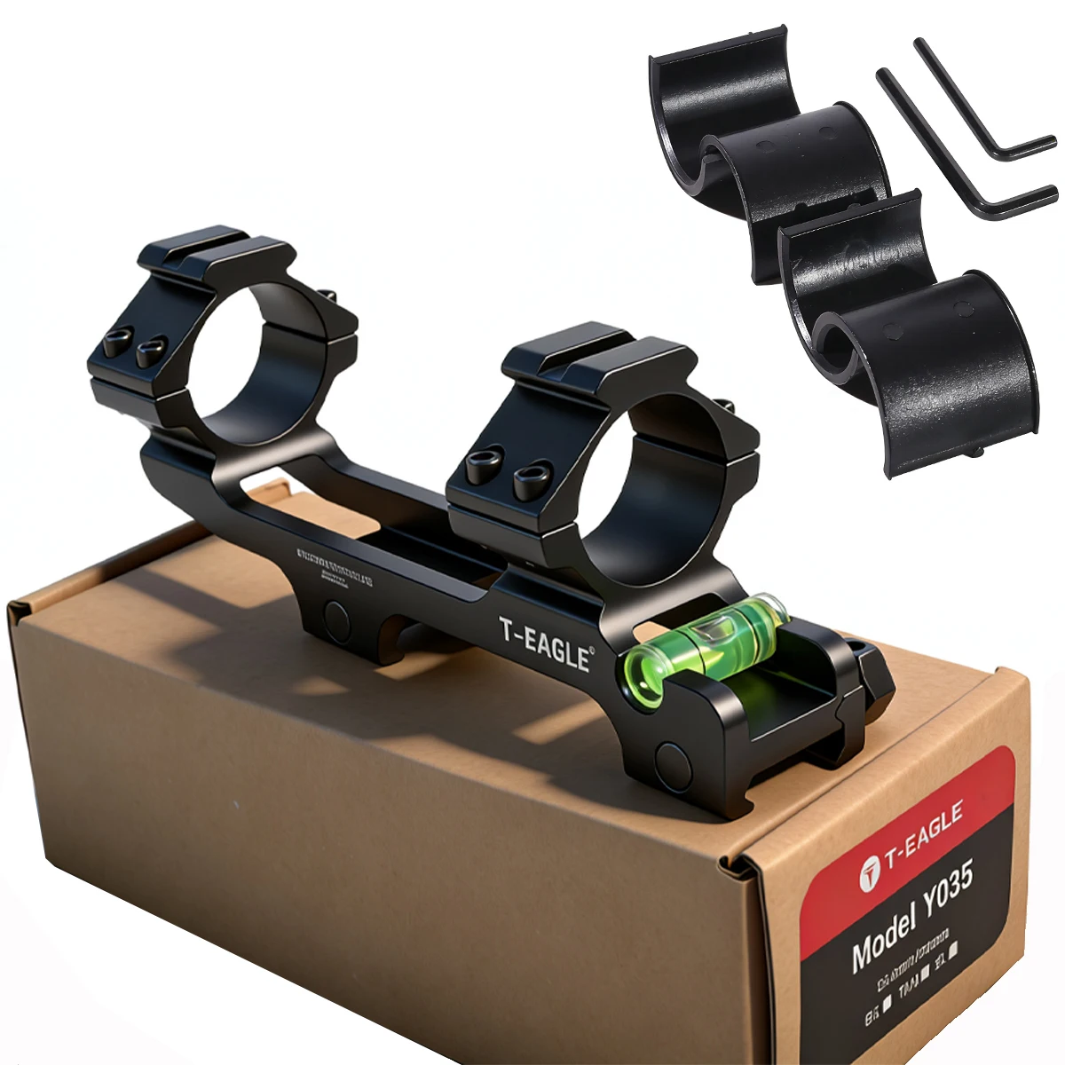 Base de montagem de visão tática de anel duplo de montagem de escopo QD de 25,4 mm / 30 mm com suporte de nível de bolha para montagem em trilho Picatinny AR15