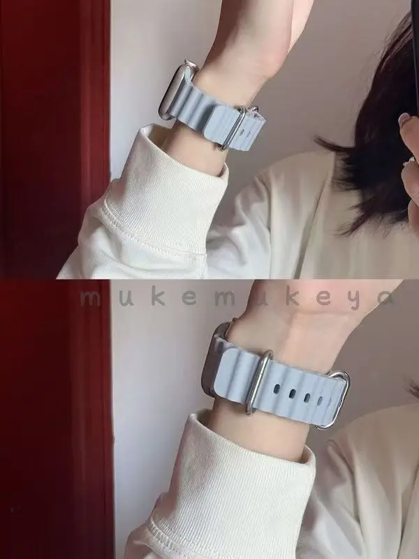 Correa deportiva Ocean para Apple Watch 10-Ultra 2 Band 49mm 42-46mm-45mm 41mm pulsera de silicona iWatch 9 8 7 6 5 4 SE 44mm 40mm