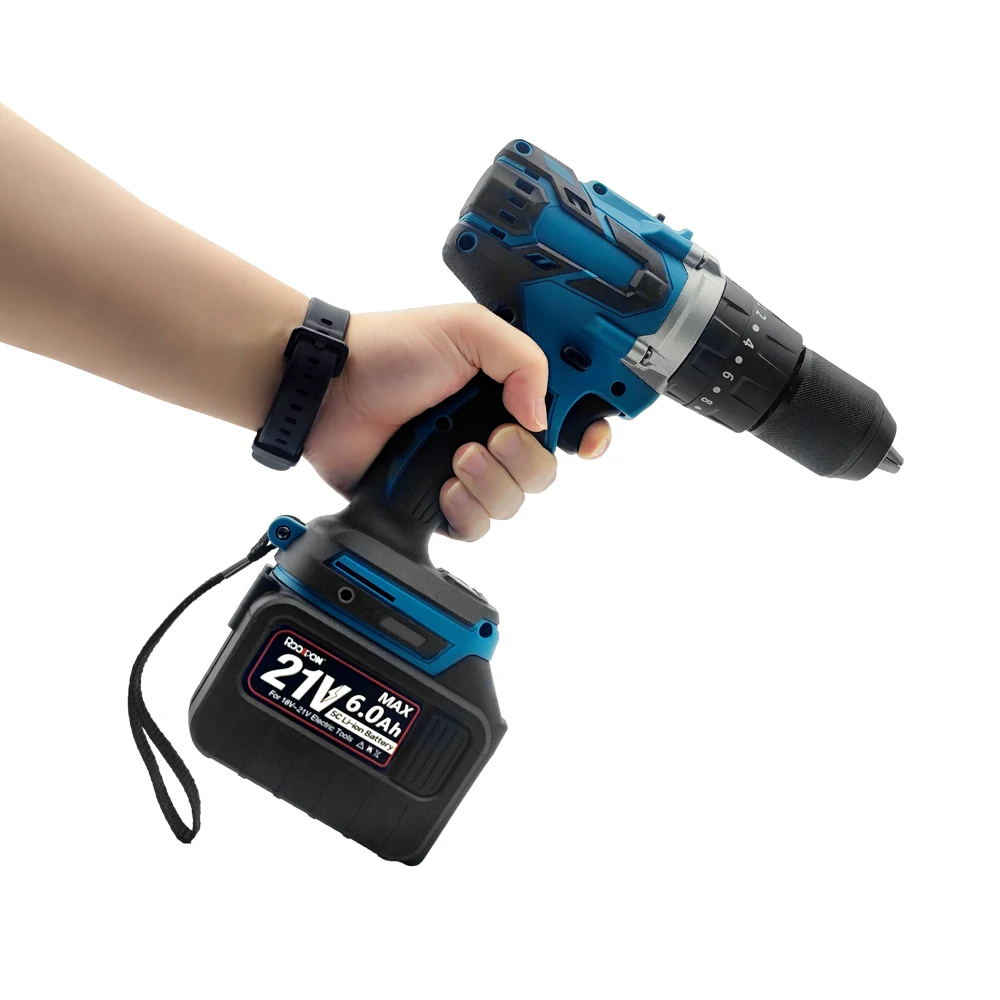 20v Brushless Hand Electric Screwdriver 2-13MM Chuck Cordless Drill 20+3 Torque Impact Drill For 18V Makita Lithium Battery Tool