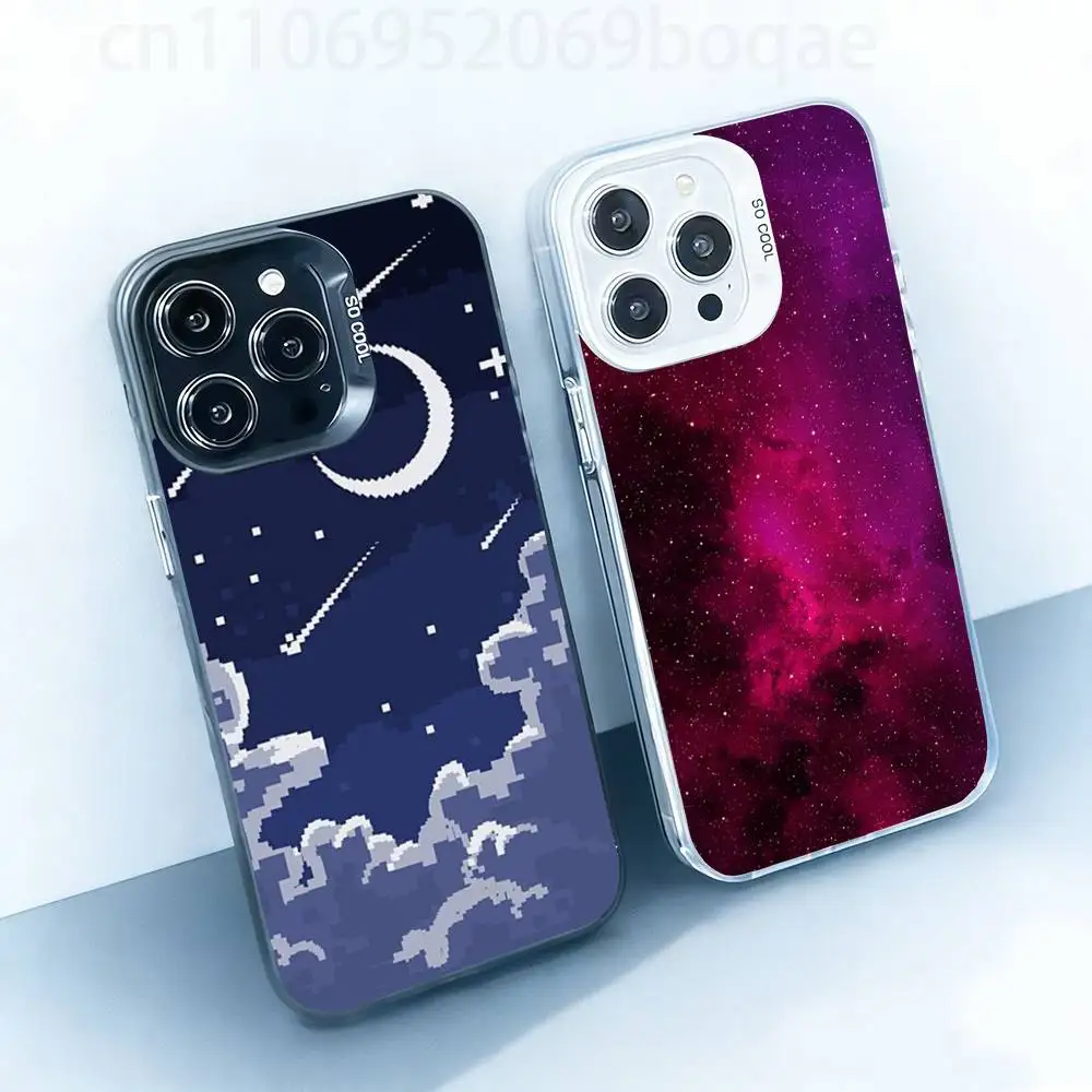

Starry sky White Shockproof Phone Case For iPhone 17,16,15,14,13,12,11,Pro,XS,Max,Plus,Mini,SE