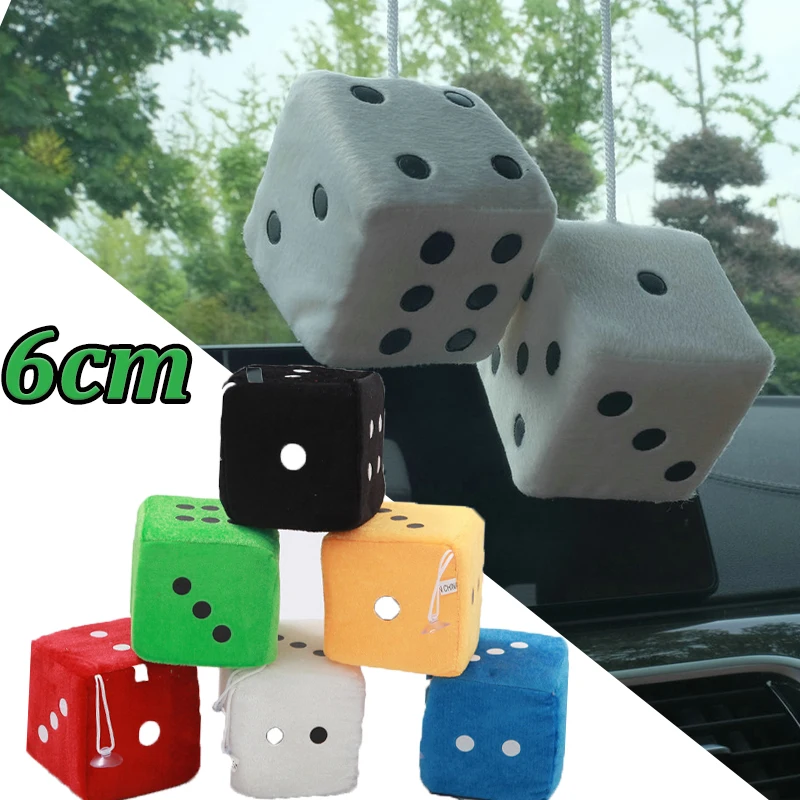 2 шт., автомобильные пушистые кости в горошек для зеркала заднего вида