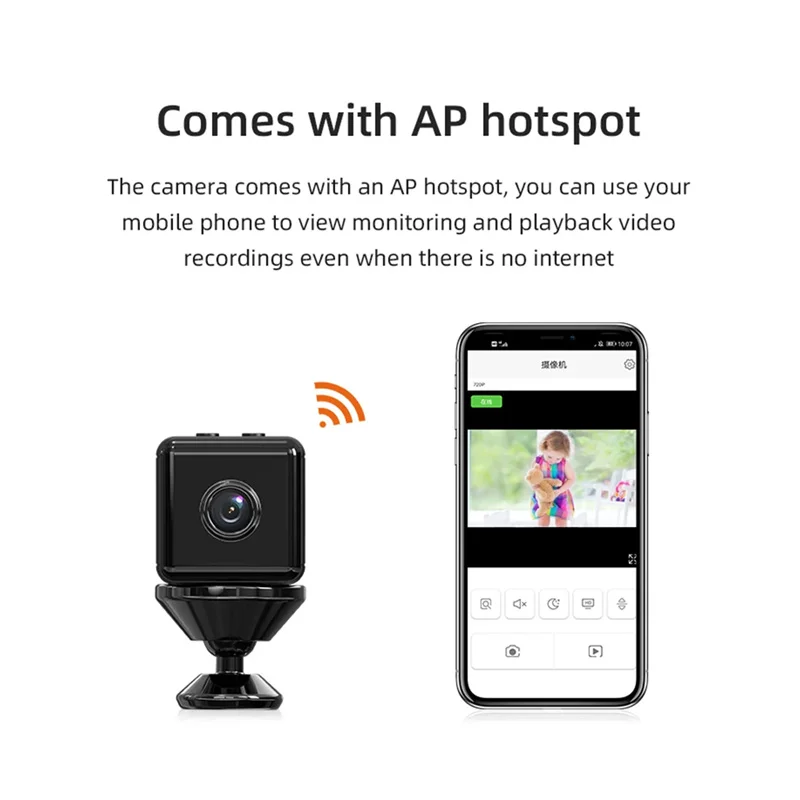 X6D Mini WiFi IP Camera Built-in Battery 1080P Wireless Home Security HD Surveillance Micro Camera Support Hidden TF Card