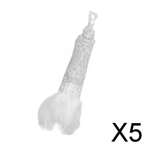 

Сетчатый фестивальный наряд, карнавальные перчатки без пальцев на шнуровке, длинные элегантные манжеты с перьями для девочек, праздничное платье